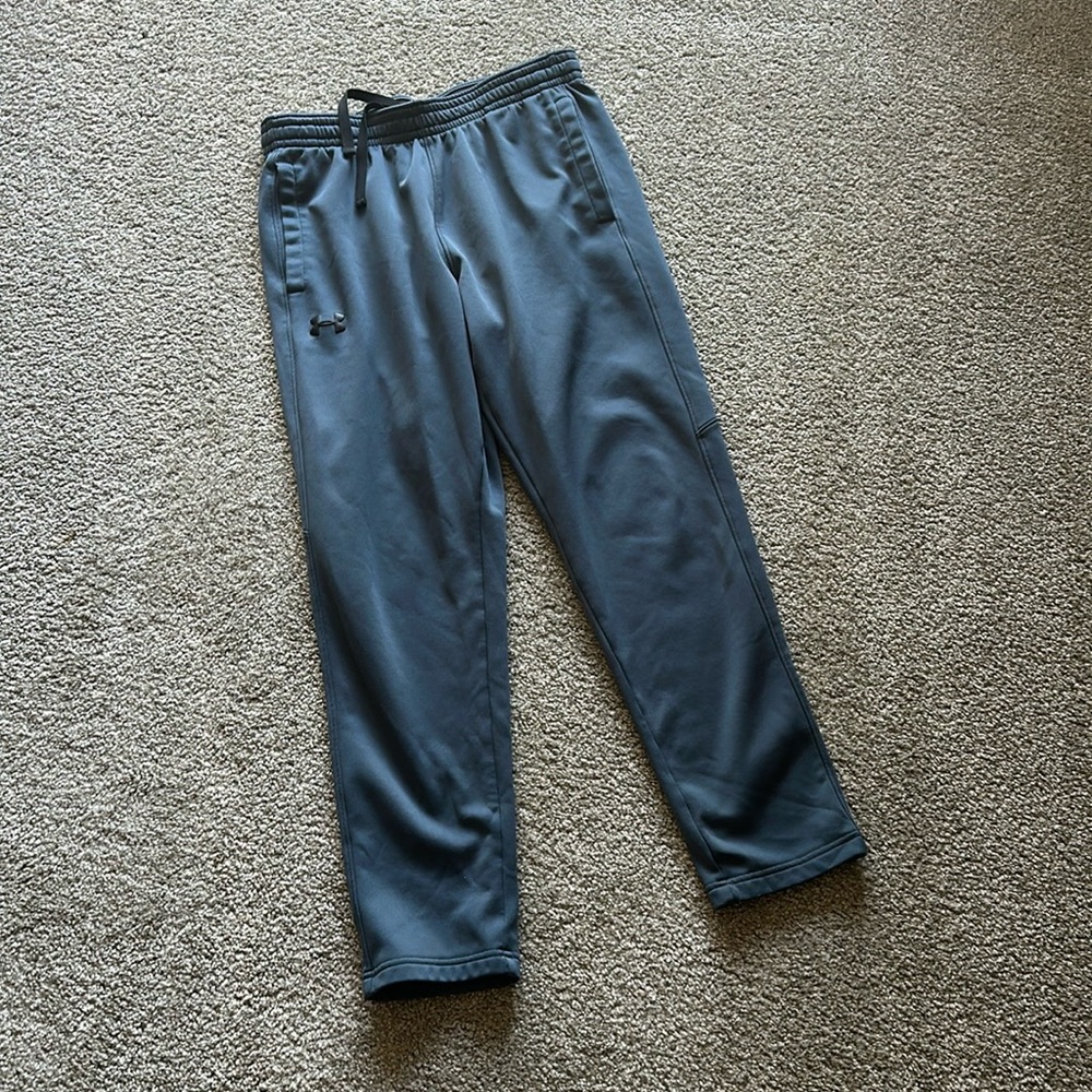 Men’s Steel Blue Under Armour Fleece Sweatpants Size Large